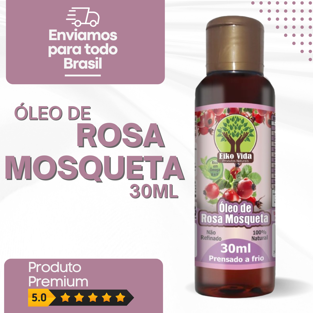 Óleo de Rosa Mosqueta 30ml Eiko Vida
