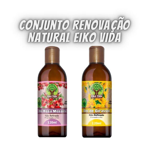 Conjunto Renovação Natural Eiko Vida - Óleo de Girassol + Óleo de Rosa Mosqueta - Eiko Vida