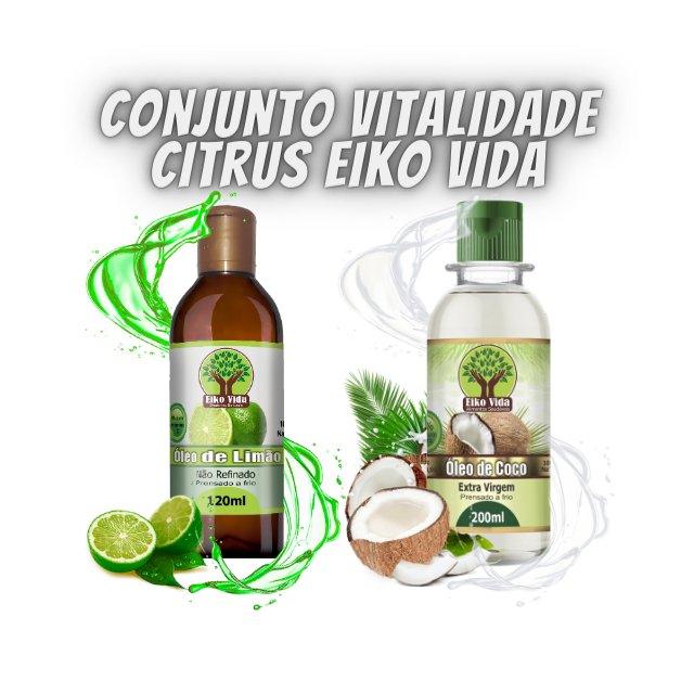 Conjunto Vitalidade Citrus Eiko Vida - Óleo de Coco Extra Virgem e Óleo de Limão - Eiko Vida